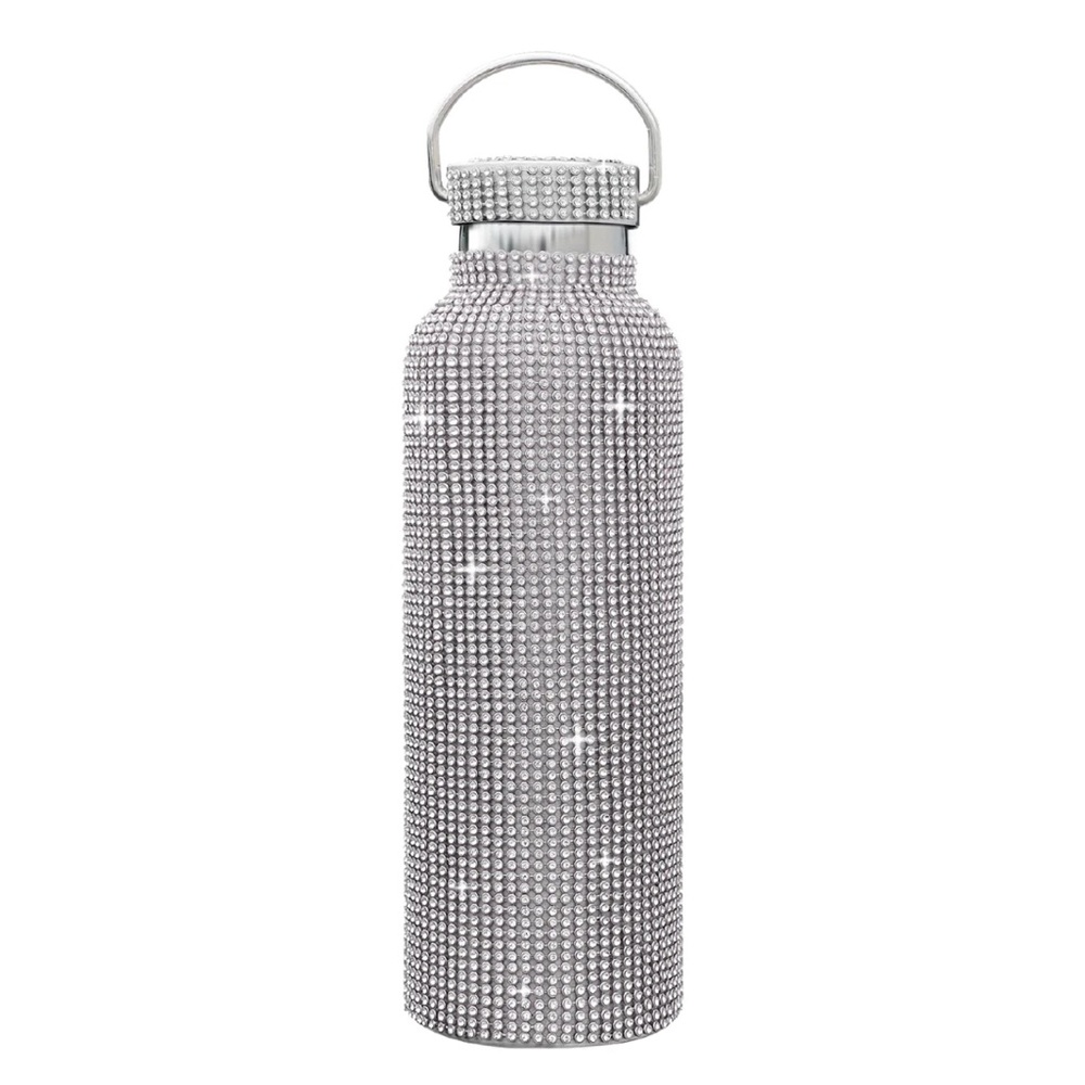 KITSON UZULABS SILVER DIAMOND WATER BOTTLE 20oz
